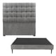 thumbnail image 1 of Base Cama Slim Individual + Cabecera Slip Trinity Storm Grey, 1 of 8