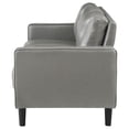 thumbnail image 3 of Pemberly Row 77 Inch Sofa with Modern Track Arms in Gray Faux Leather, 3 of 6