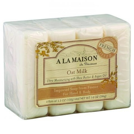 - A La Maison de Provence Bar Soap for Hand & Body, Oat Milk, 3.5 Oz, 4 Ct