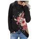thumbnail image 2 of Blusa de manga larga con cuello alto y botones con estampado navideño para mujer Fridja  FKASFK180, 2 of 4