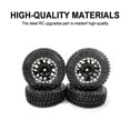 thumbnail image 3 of Llantas de plástico resistentes al desgaste Bewildely para coche teledirigido Axial SCX24 Crawler RC 1/24 Negro, 3 of 6