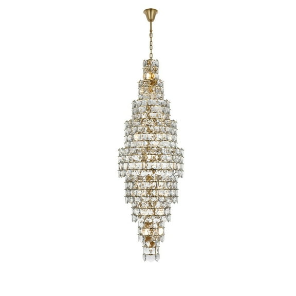 Elegant Lighting Adaline 30 Inch Chandelier In Satin Gold