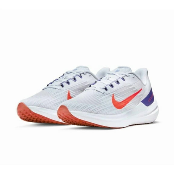 Nike Air Winflo 9 Men's Running Shoe Football Grey/Bright Crimson Red Size 11.5 (DD6203-006)