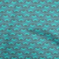 thumbnail image 1 of oneOone Cotton Jersey Teal Blue Fabric Floral Diy Clothing Quilting Fabric Print Fabric By Yard 58 Inch Wide, 1 of 5