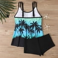 thumbnail image 5 of Generic Women Plus Size Swim Suits Printing Modest Ruched Swimsuits Two Piece Tankini Tops with Shorts Swimwear, 5 of 5