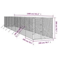 thumbnail image 2 of vidaXL Outdoor Dog Kennel Silver 2x14x2 m Galvanised Steel, 2 of 2