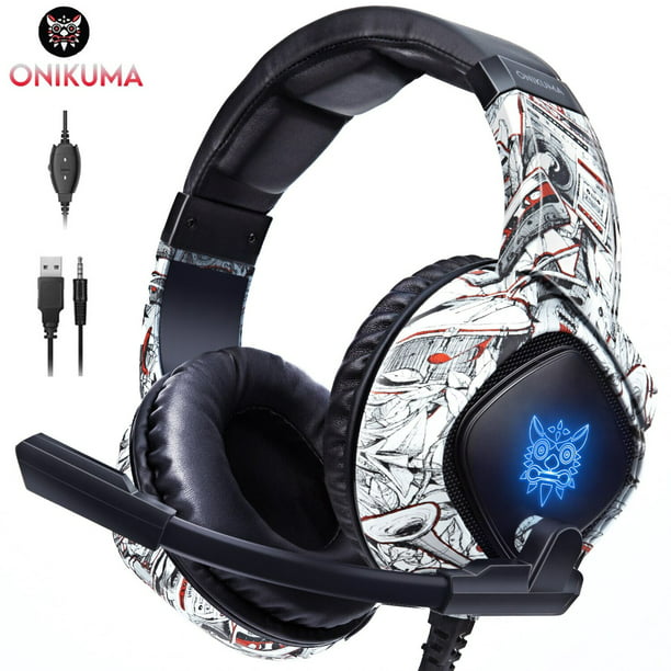 groentje Beschrijving Tonen ONIKUMA K19 Gaming Headset, Stereo Bass Surround Headset LED RGB 3.5mm  Headphone For PS4 Xbox One Nintendo Switch PC PS3 Mac, Noise Cancelling Mic  LED Light, Designed Technically for Gamer - Walmart.com