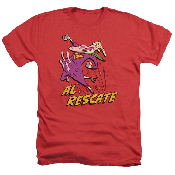 Cow And Chicken - Al Rescate - Heather Short Sleeve Shirt - XX-Large