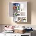 thumbnail image 4 of VEIKOUS Bathroom Medicine Cabinet Wall-Mount Storage with 2 Adjustable Shelves and 2 Mirror Door , White, 4 of 14