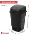 thumbnail image 3 of Bote de Basura con Tapa Balancín, Pack de 4 Basureros de 11 L, Botes de Plástico Resistentes y Duraderos, Diseño Compacto para Cocina, Baño, Oficina y Hogar, 3 of 5