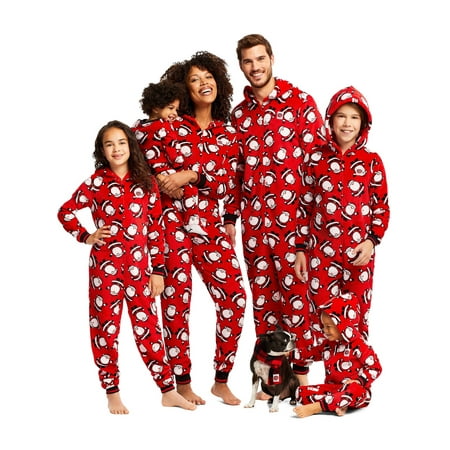 

Peyakidsaa Family Matching Christmas Pajamas Onesies Santa Claus Print Jumpsuit Sleepwear