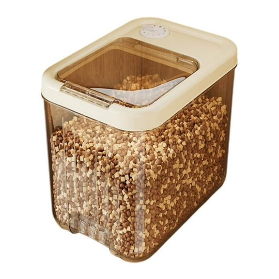 Pet Food Storage Containers, 20-Lb Airtight Dog/Cat Food Container with Measuring Cup, Durable Food-Grade PP, Keeps Dry Food Fresh & Organized,B