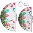 thumbnail image 3 of FMSHPON Easter Easter Colorful Eggs Beautiful Flowers Xmas Christmas Tree Skirt Stand Mat for Holiday Party Decoration Indoor Outdoor 48 inches, 3 of 6