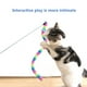 thumbnail image 5 of Palo de gato divertido con varita interactiva de teaser de gatito Crisp Bell Rainbow Caterpillar Hugtrwg  Para estrenar, 5 of 7