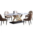 thumbnail image 4 of Dining Table Set 6 Chairs Ltalian Luxury Modern Marble Multifunction Set Table and Chairs Garden Steel Mesa De Cozinha Furniture My Lux Decor Round, 4 of 20