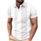 thumbnail image 1 of Camisas de Manga Corta de los Hombres Impresión Botón Casual Turndown Cuello Blusa para el Uso Diario Y Al Aire Libre, 1 of 4