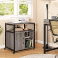 thumbnail image 5 of Costway File Cabinet on Wheels with Charging Station & Cable Management Hole Shelves Grey, 5 of 10