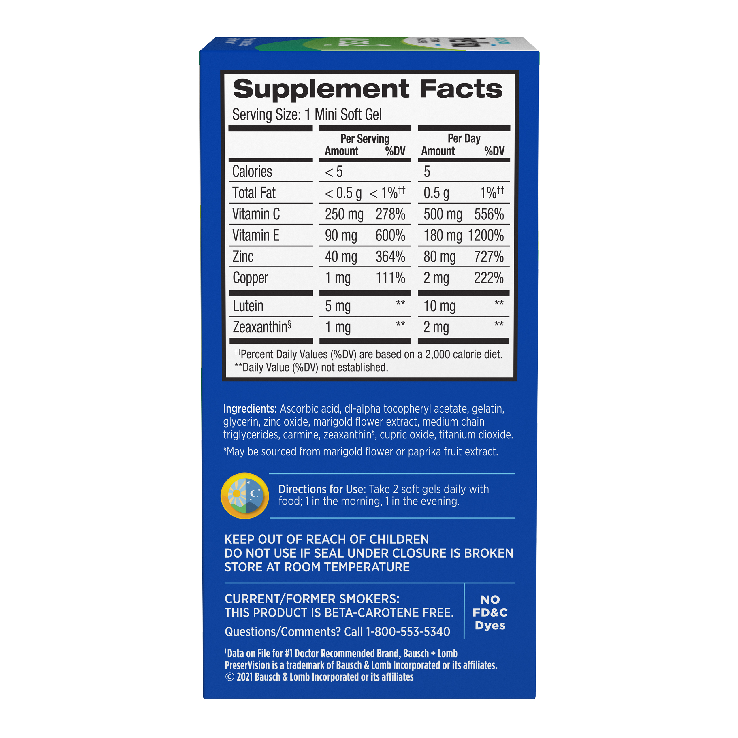 Buy PreserVision AREDS 2 Formula + Multivitamin, Eye Vitamin and