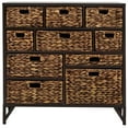 thumbnail image 3 of Gallerie Decor Rio 10-Drawer Transitional Metal Cabinet in Walnut, 3 of 5