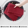 thumbnail image 6 of decorUhome Placemats Set of 6 - Cotton Linen Blend Washable Heat Resistant Dining Table Mats, Red, 13" x 19", 6 of 8