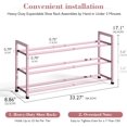 thumbnail image 2 of Expandable Shoe Rack for Closet \uC\uD Adjustable Shoe Rack for Small Space Small Shoe Organizer for Front Door Sturdy Metal, 2 of 6