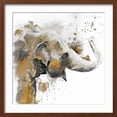 thumbnail image 2 of Art.com Water Elephant with Gold Art Print by Patricia Pinto, Brown Frame Wall Art, 21" x 21", 2 of 5