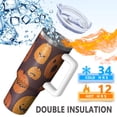 thumbnail image 5 of Halloween Jack Lanterns Variety Pattern Tumbler with Handle and Lid,40oz Double Wall Vacuum Insulated Tumbler,Cups Gift for Women and Men, 5 of 7
