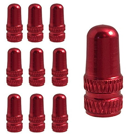 Moxie 10pc Bike Bicycle Road Racing Colored Red Presta Valve Cap Dust