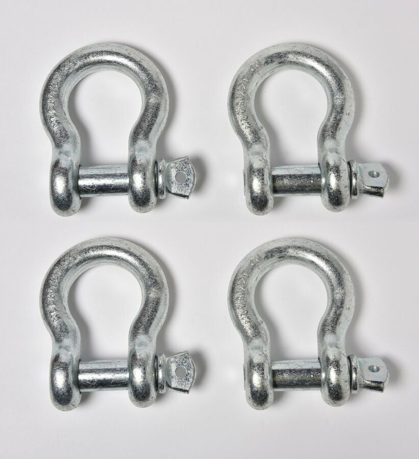 1/2" D Ring Bow Shackle Screw Pin Clevis Rigging Jeep Towing 2 Ton 