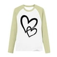 thumbnail image 4 of ITSAME Long Sleeve Shirts For Girls, Heart Graphic Crewneck Casual Comfortable Pullover Top Khaki 5-6T, 4 of 5