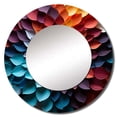 thumbnail image 2 of Designart "Canvas Of Azure And Sunshine Souls" Dream Catcher Blue Large Round Mirror - Round Bedroom Mirror Wall Decor - Global Round Printed Mirror - 29" x 29", 2 of 6