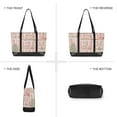 thumbnail image 6 of FORMRS Canvas Laptop Tote Bag for Women with 15.6" Computer Compartments Shoulder Handbag, Light Green Christmas Houses, 6 of 7