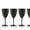 Black, variant on Posh Setting 7oz, Gold Glitter Plastic Wine Glasses Hard Plastic Disposable Stemware, Drinking Cups with stem for Toasting, Weddings parties Plastic Wine cups for Home [8 Pack]