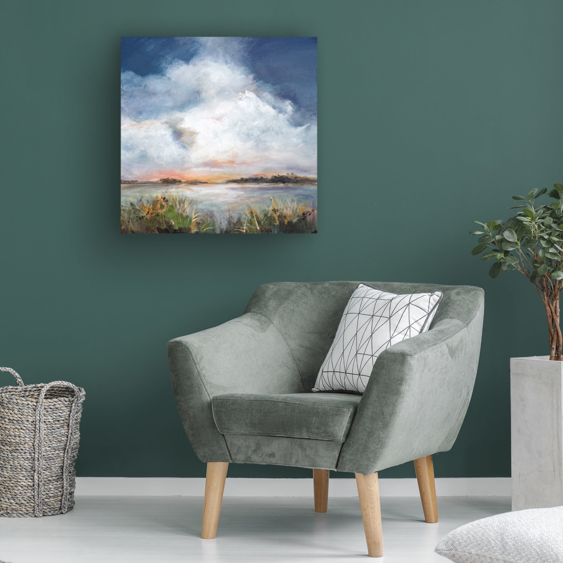 Canvas Wall Art - Karen Hale 'Evening Melody' Wall Art for Living Room, Bedroom, or Office Décor by Trademark Fine Art - 18 x 18 Inches