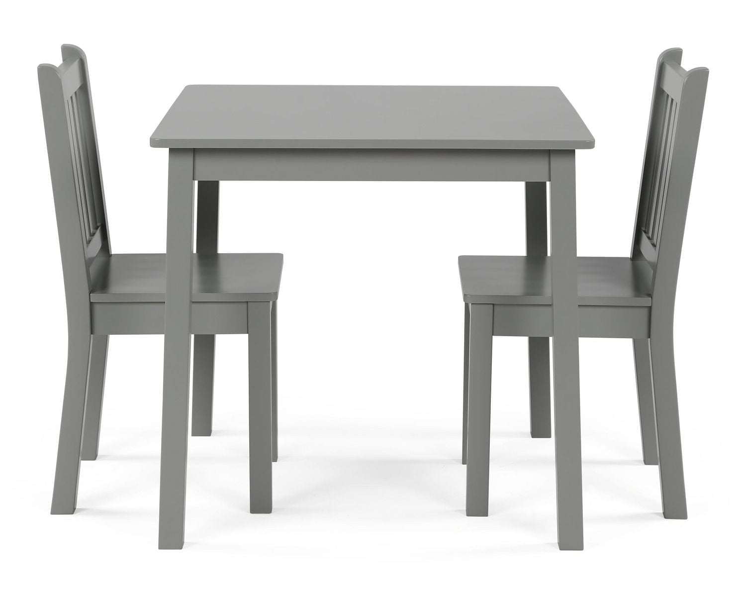 Humble Crew Kids Table and Chair Set (2 Chairs Included), Grey