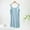 Light Blue, variant on QUINDOS Plus Size Pajamas for Women Mid Length Sleeveless Nightgowns for Women Strap Pleated Sleep Dress Casual Pirnt Crew Neck Loose Sleepwear Night Dress