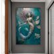 thumbnail image 3 of Kit Punto Cruz Sirenas Impresas Hilo Algodón Ecológico Bordado 11CT 50x75cm, 3 of 9