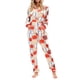 thumbnail image 3 of Txlixc Pijama de franela para mujeres, pijama de manga larga suave y cálido con cremallera Txlixc  moda, 3 of 8
