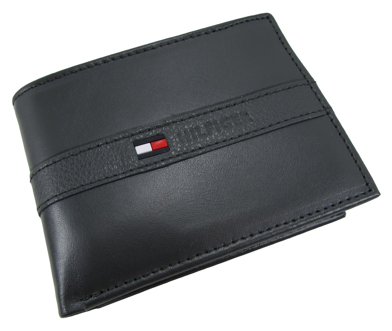 tommy hilfiger men's ranger leather passcase wallet