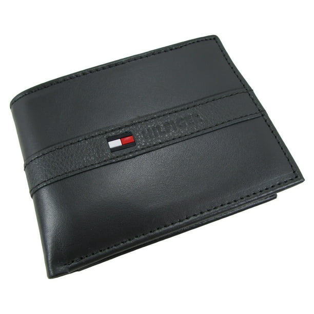 pizza Onrustig Geloofsbelijdenis Tommy Hilfiger Men's Leather Bifold Wallet with Removal Card Holder Gray -  Walmart.com