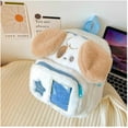 thumbnail image 3 of Kawaii Bag Puppy Plush Backpack Mini Backpack Purse for Women Small Backpack Purse Cute (Blue), 3 of 10