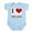 Sky Blue, variant on CafePress - I Love Helios Infant Creeper - Baby Light Bodysuit, Size Newborn - 24 Months