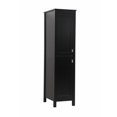 thumbnail image 3 of 16 Inch Wide Bathroom Linen Storage Freestanding Cabinet In Black, 3 of 14