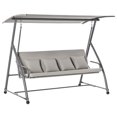 thumbnail image 1 of Outsunny Patio Swing Chair, 3 Person Convertible Hammock, Light Grey, 1 of 10