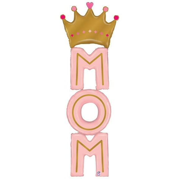 73 inch Special Delivery Mom Crown Foil Mylar Balloon - Party Supplies Decorations