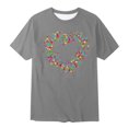 thumbnail image 3 of XEGLSBU T Shirts for Girls 12-14 Girls Casual Short Sleeve Crewneck T Shirt Top for Wear Soft Kids Tee with Print for Play and School Activities Dark Gray Size 13-14 Years, 3 of 3