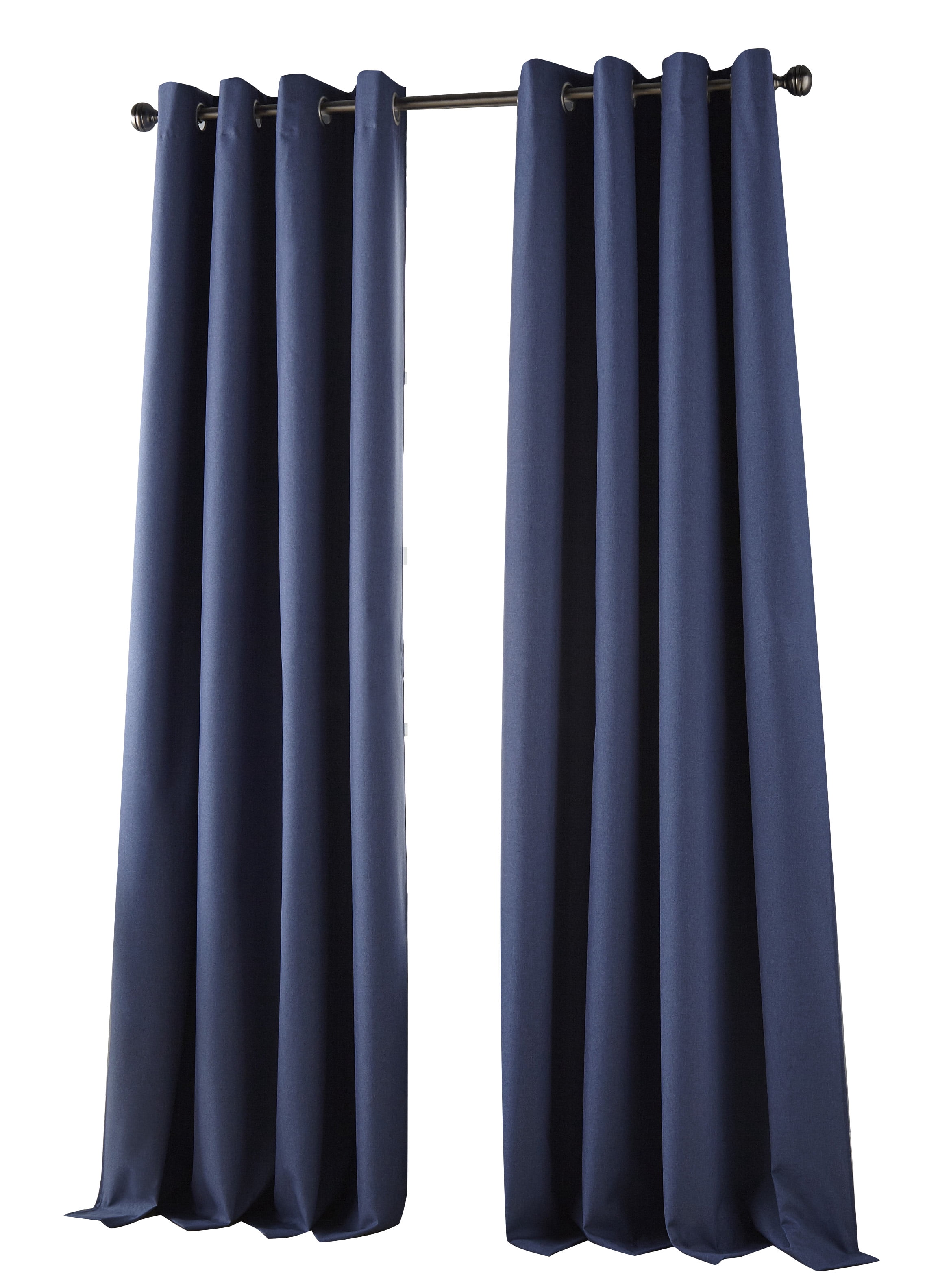 Lanco Royal Solid Blackout Thermal Grommet Single Curtain Panel, Navy, 1.6", Blackout, 54 x 84"