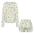 thumbnail image 5 of Pompompurin Women Pajamas Set Loungewear Sleepwear 2 Piece PJ Sets, 5 of 7