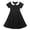 Black, variant on TIREOW Girls Summer Preppy Dresses Short Sleeve Dresses Solid Color Peter Pan Collar A Line Casual Soft Knit Play Dress