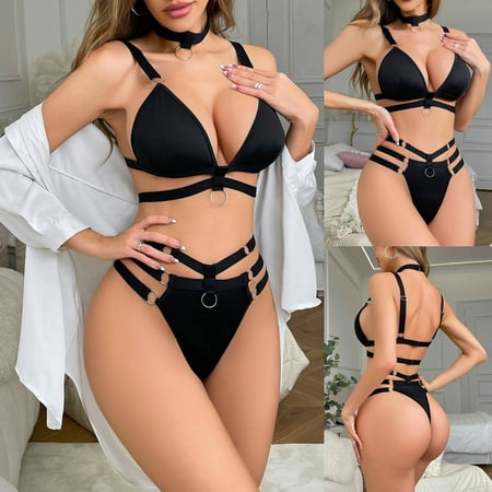 PuPy Plus Size Lingerie Bodysuit Crotchless  Sexy Lingerie for Women Lace Deep V Neck Babydoll Mini Bodysuit Bridal Naugthy Cutout Backless Bodysuit Nightgown Clearance Deals
